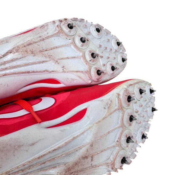 Nike Flywire Superfly R4 Track Racing Sprint Shoes Men's 10 White Red 526626-601 - Picture 12 of 14